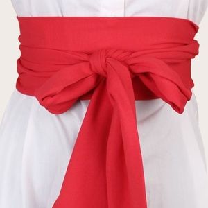 Red fabric wrap  belt